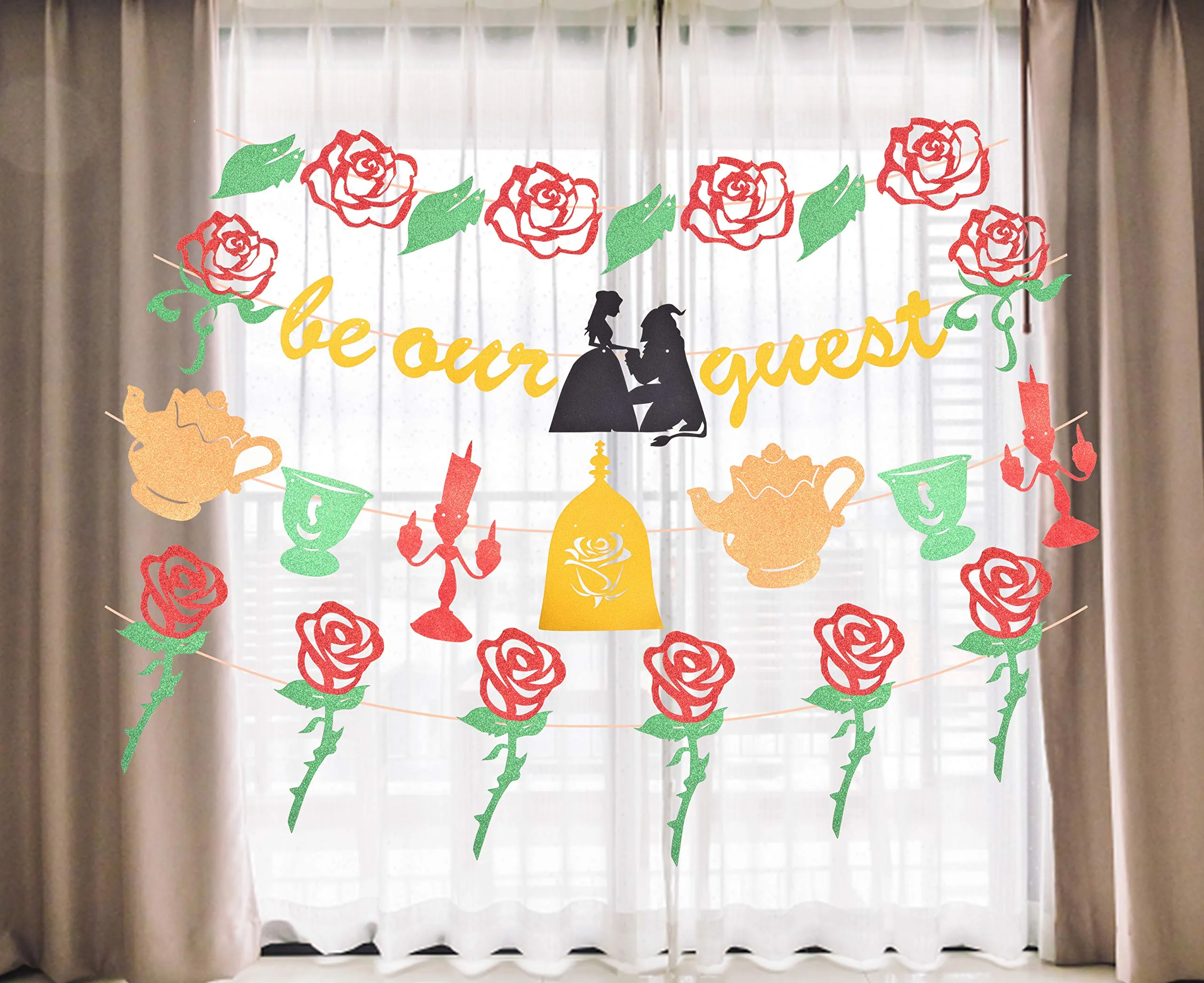 Beauty And The Beast Inspired Be Our Guest Banner Decorations, Reception Banner