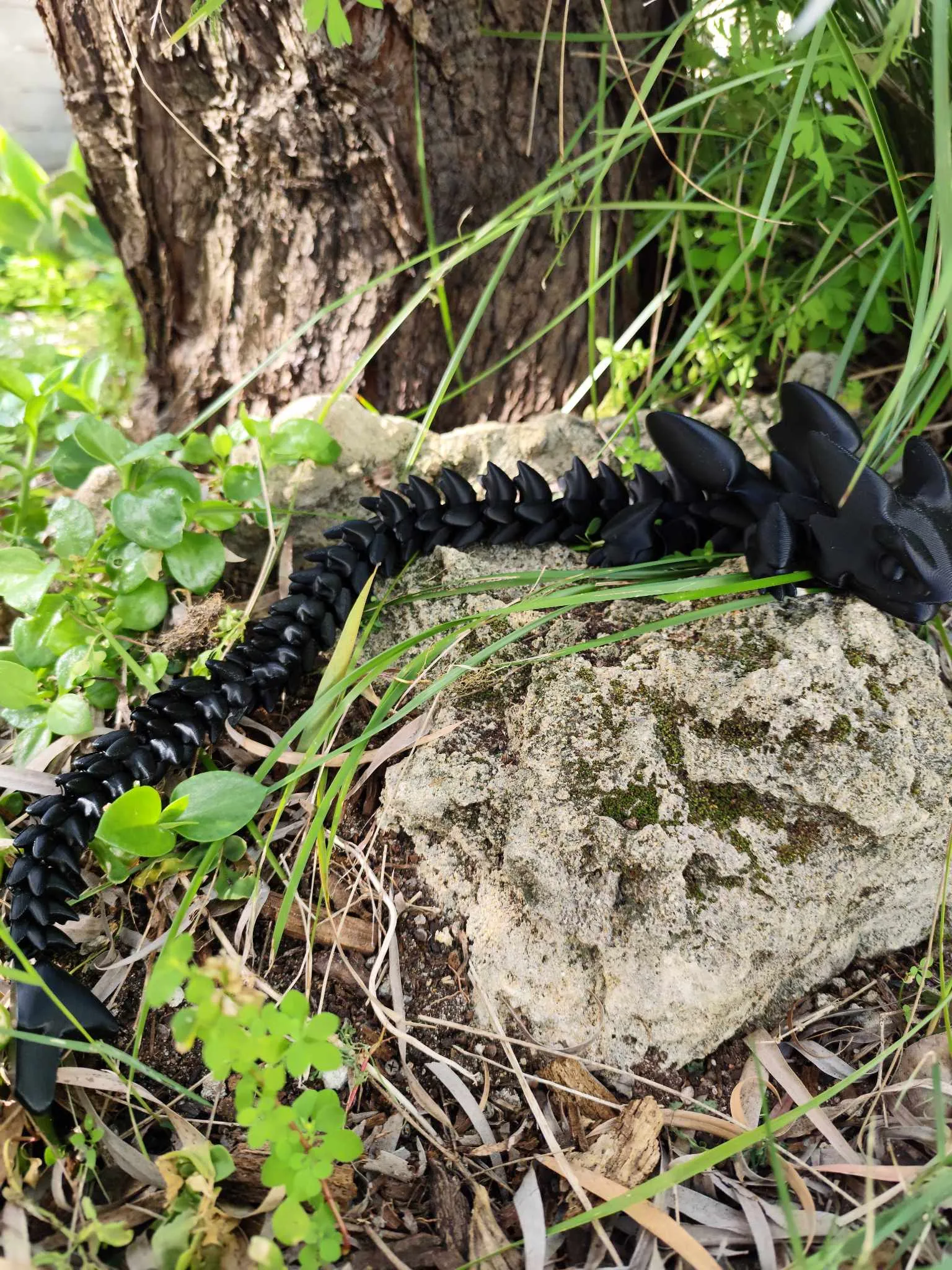 Black Beast Winged Dragon 3D Printed 30cm Sculpture, Stunning Home Décor Piece, Perfect Gift for Fantasy Lovers