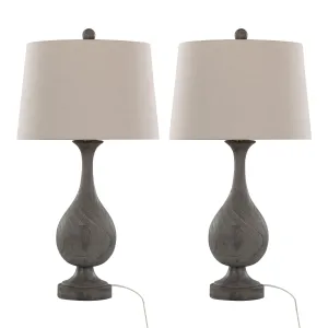 Cipolla - Poly Farmhouse Table Lamp (Set of 2) by Couch.com
