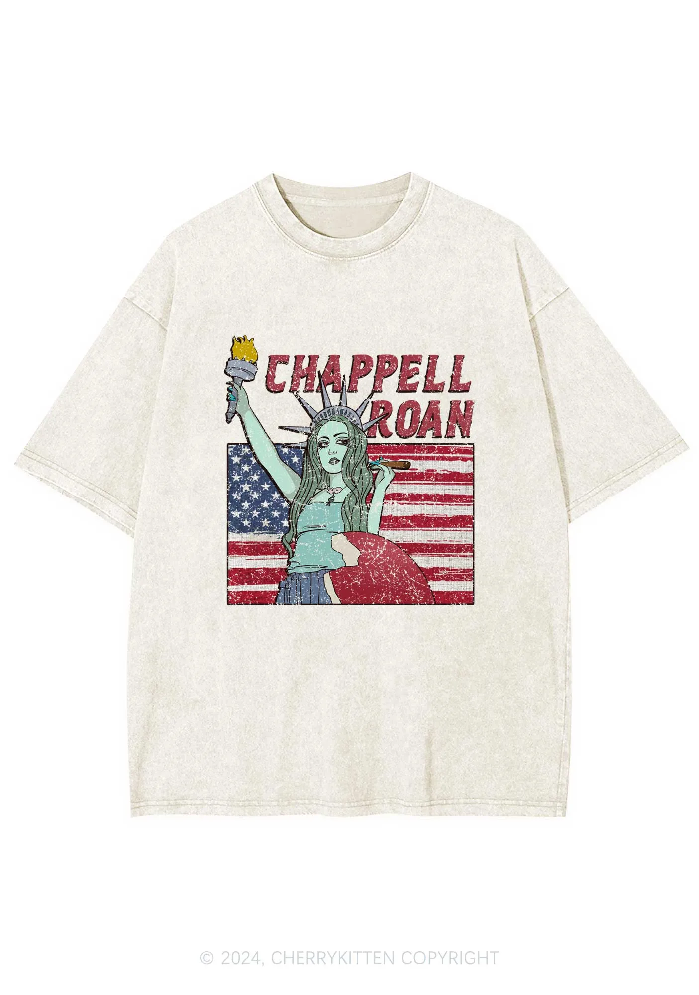 CR Statue Y2K Washed Tee Cherrykitten