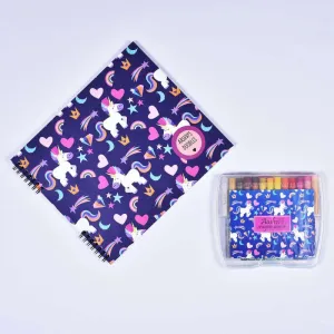 Doodle Book With Personalized Crayons - Magical Unicorn