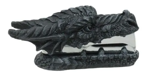 Ebros Medieval Fantasy Decor Stationery Smaug Fire Dragon Head Staple Remover Figurine