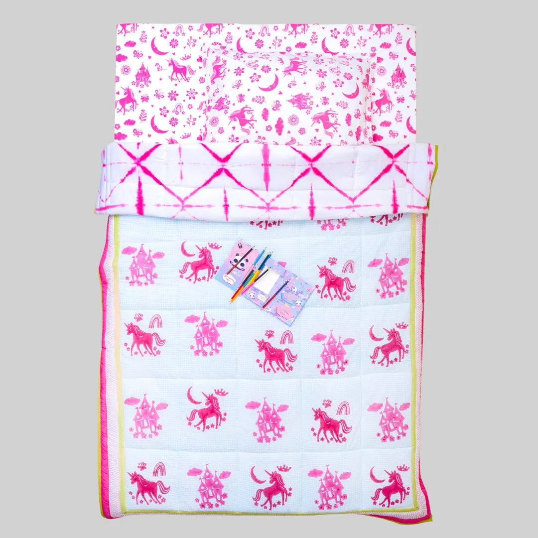 Gudgoodie Cotton Muslin Baby Quilt  - Magical Unicorns