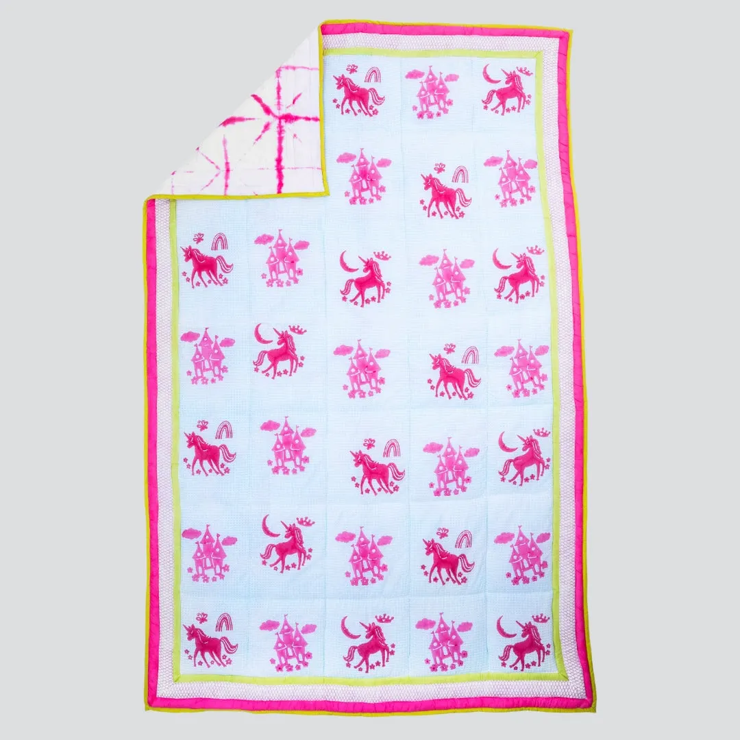 Gudgoodie Cotton Muslin Baby Quilt  - Magical Unicorns
