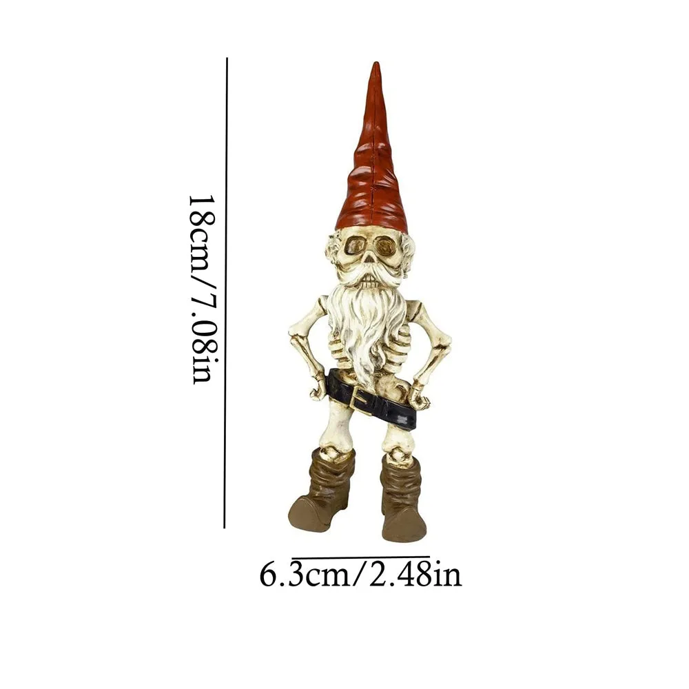 Halloween Skeleton Statue Zombie Gnome Garden Decoration