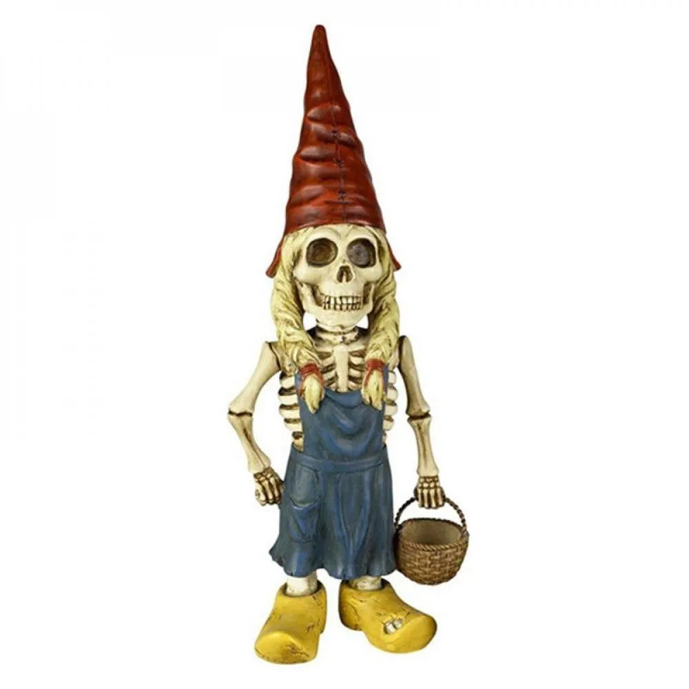 Halloween Skeleton Statue Zombie Gnome Garden Decoration