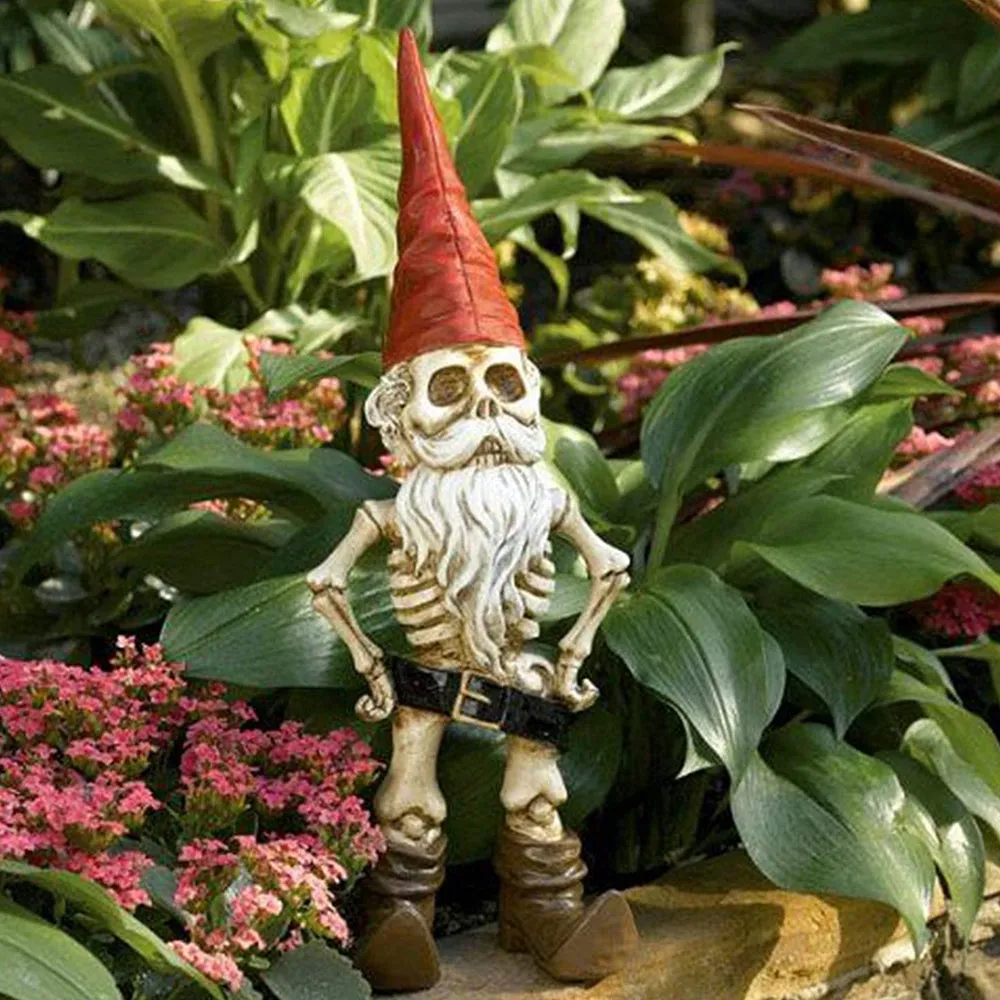 Halloween Skeleton Statue Zombie Gnome Garden Decoration