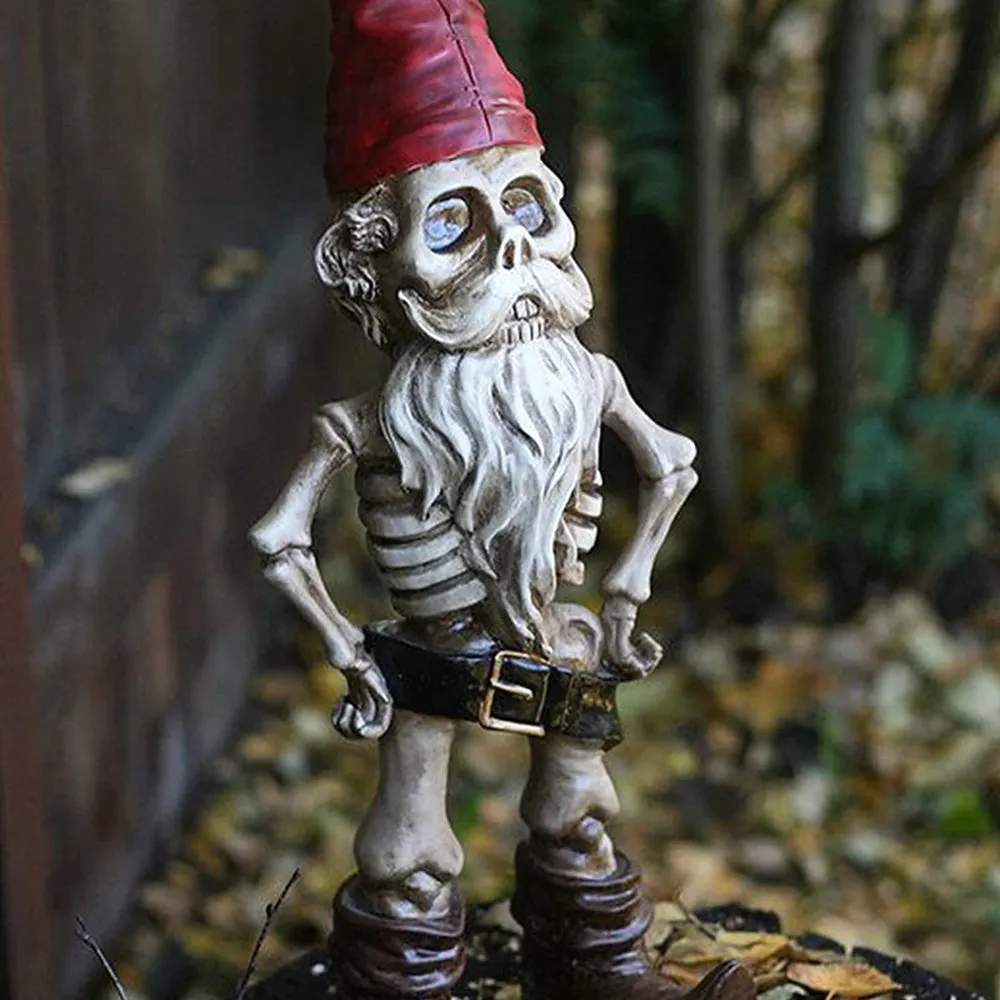 Halloween Skeleton Statue Zombie Gnome Garden Decoration