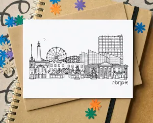 Margate Skyline Landmarks Greetings Card