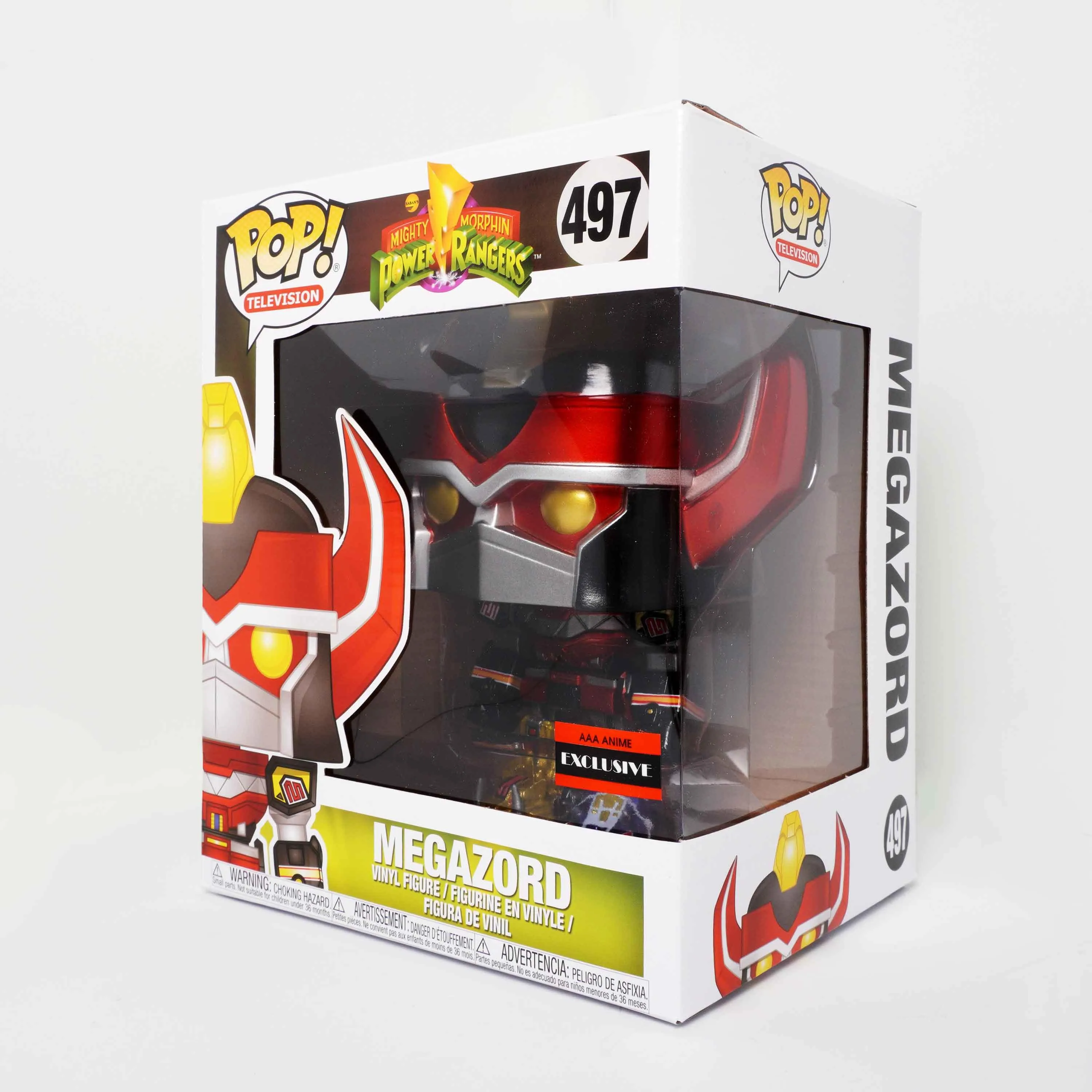 Mighty Morphin Power Rangers Metallic Megazord 6-Inch Super Pop! Vinyl Figure | AAA Anime Exclusive