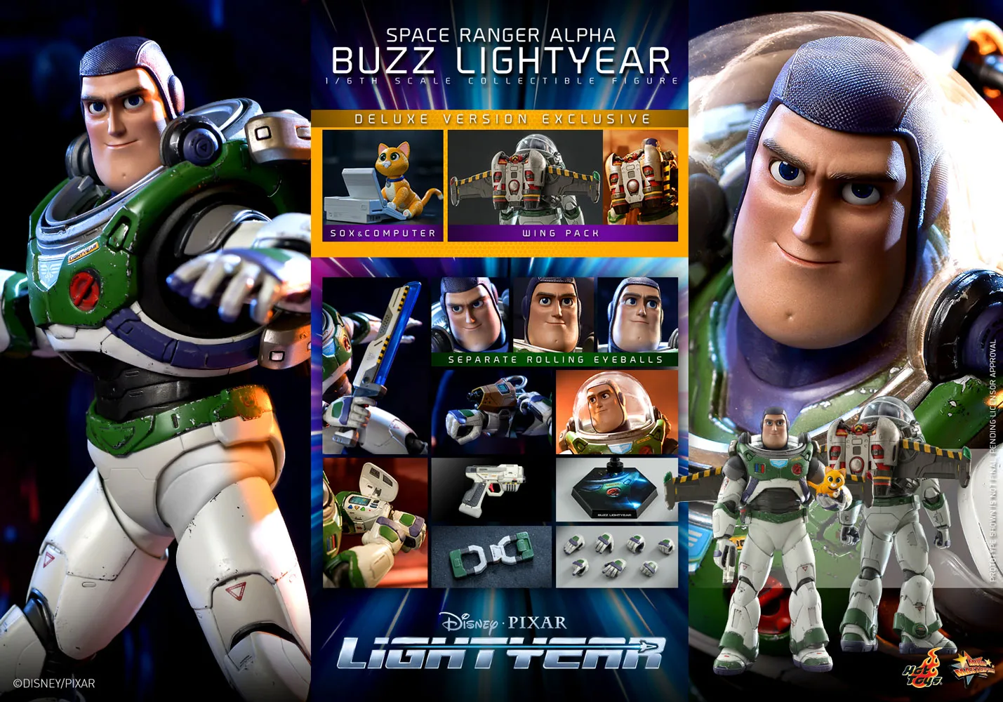 Space Ranger Alpha Buzz Lightyear (Deluxe Version) Sixth Scale Figure by Hot Toys