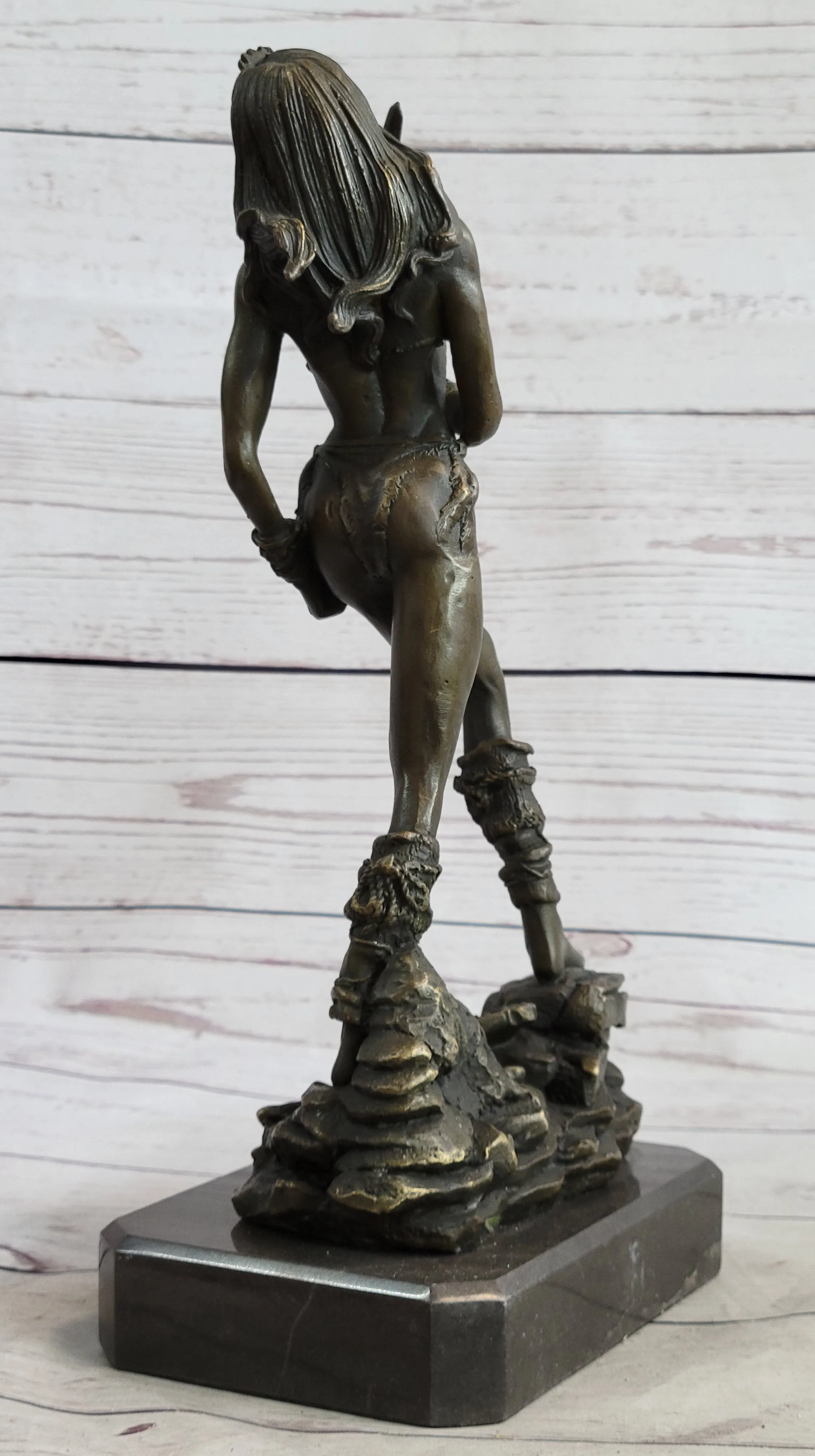 Xena Warrior Princess Fantasy Warrior Girl in Bikini Bronze Sculpture Statue Art
